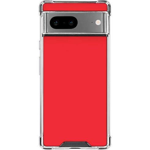 Red Google Pixel 7a Clear Case
